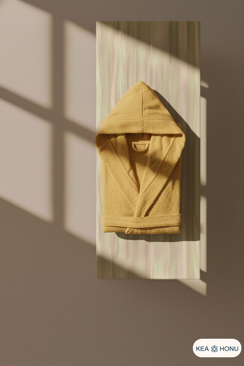 Cotton Hooded Robe — Sun Woven Collection