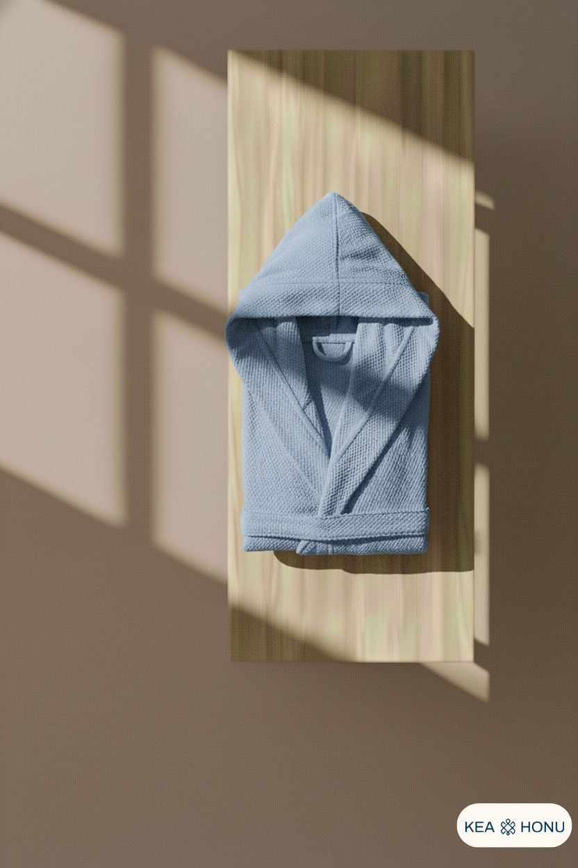 Cotton Hooded Robe — Sun Woven Collection