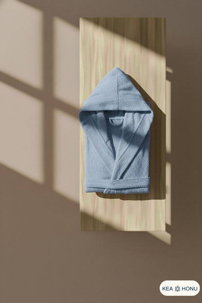 Cotton Hooded Robe — Sun Woven Collection