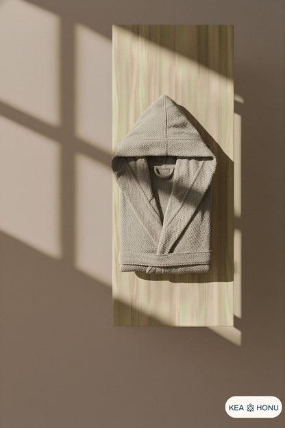 Cotton Hooded Robe — Sun Woven Collection