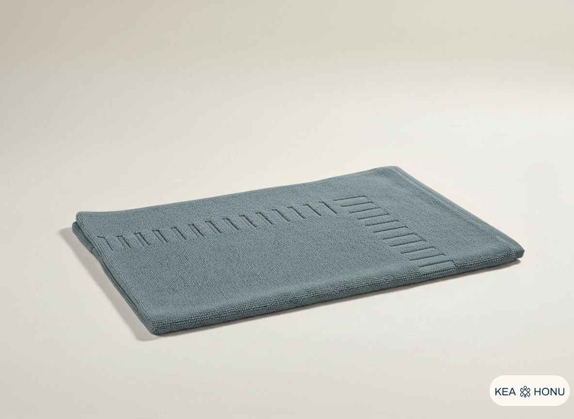Cotton mat in Coastal Steel from the Ritual Edit collection