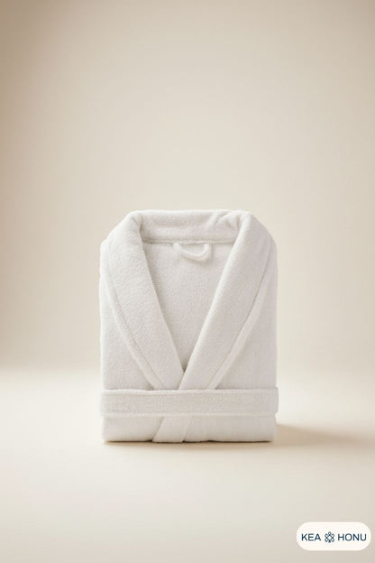 Cotton robe in Coastal White from the Ritual Edit collection
