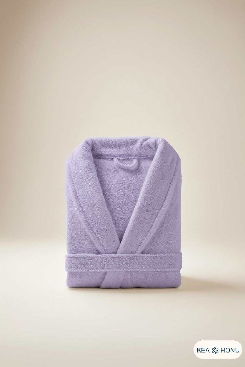 Cotton robe in Lavender Haze from the Ritual Edit collection