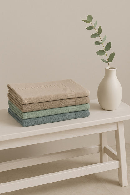 Minimalist bath mats in soft tones from The Ritual Edit Collection