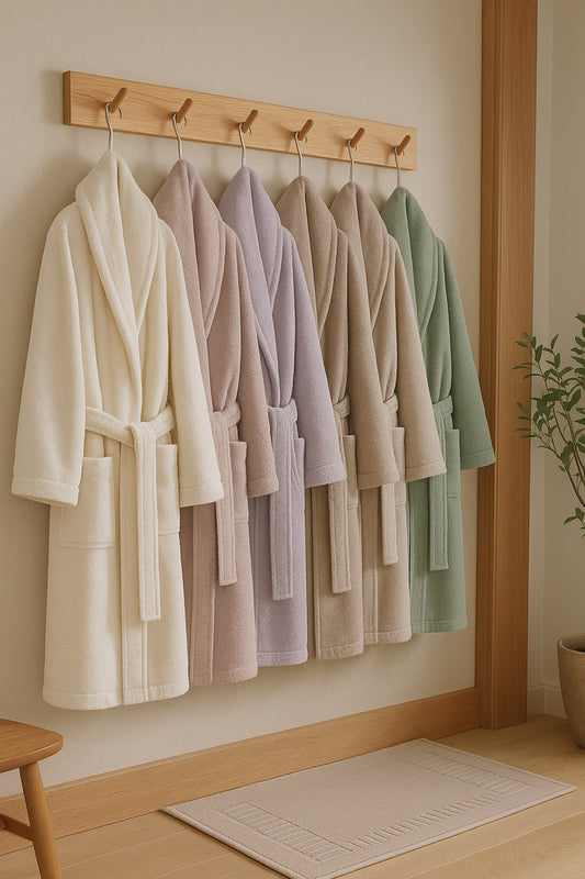 Soft neutral cotton robes from The Ritual Edit Collection