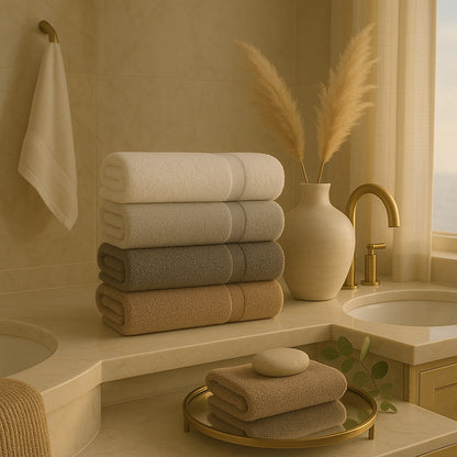 Combed Cotton Bath Towel — Stillness Collection