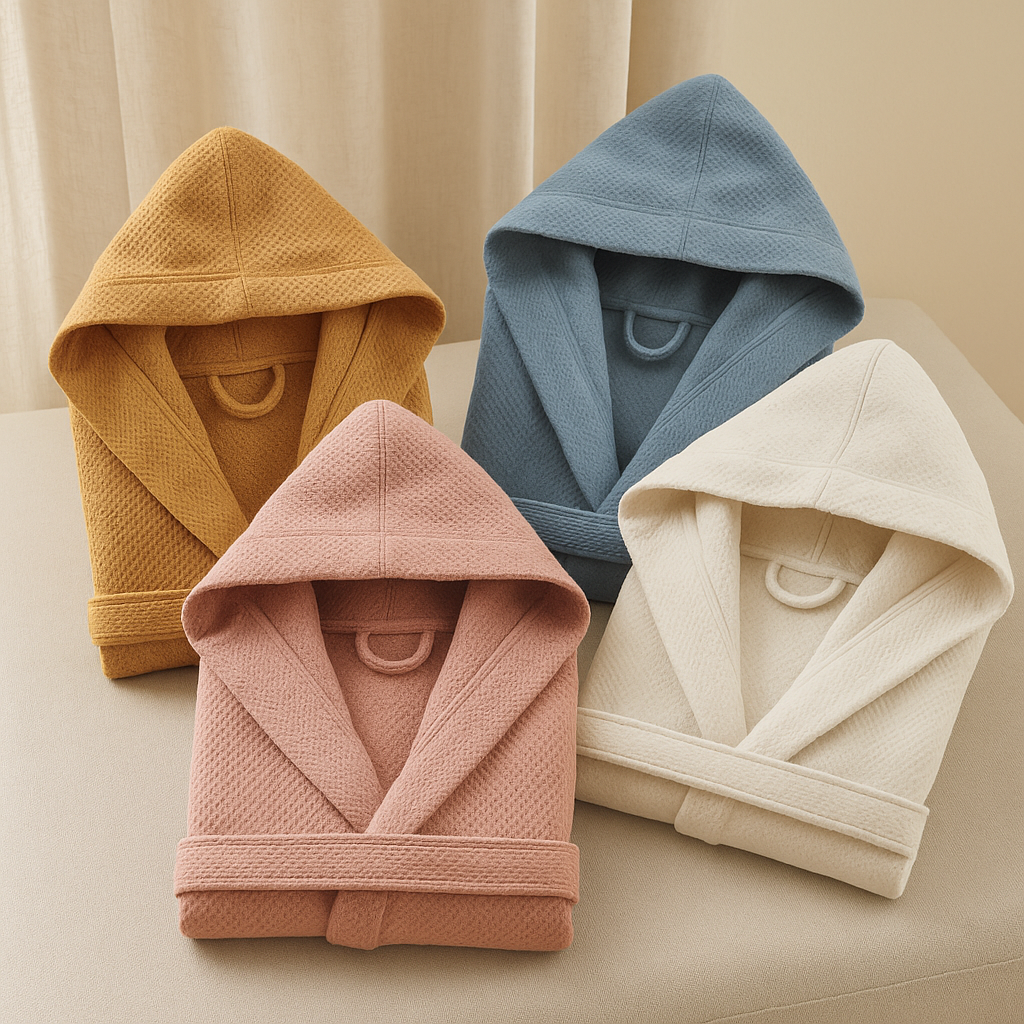 Cotton Hooded Robe — Sun Woven Collection